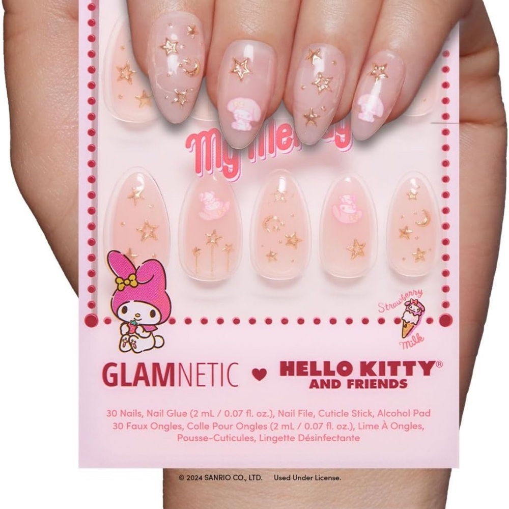 Hello Kitty x Glamnetic Press-On Nail Kit  New/Sealed (item #166)